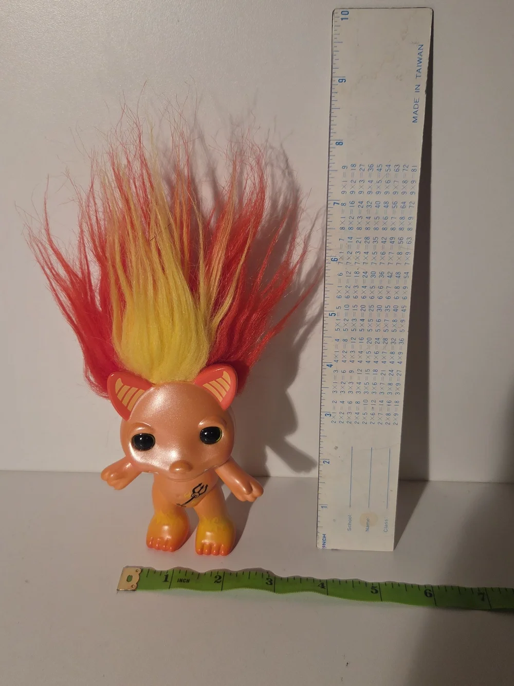 Lil D Firesprite Flame-Top Kids Hair & Skin Toy Figure - Orange
